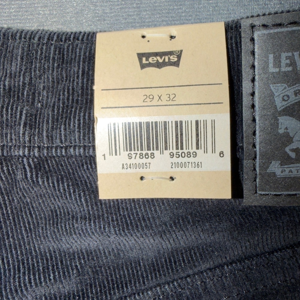 Levis 726 Flare Corduroy Pants Womens 29x32 High Rise Slim Charcoal Grey Black - Picture 4 of 12